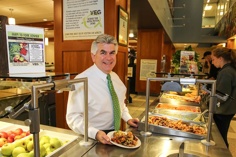 Tim Dietzler, head of dining services at Villanova University, went vegan on a 30-day challenge five years ago and has stuck with it.
