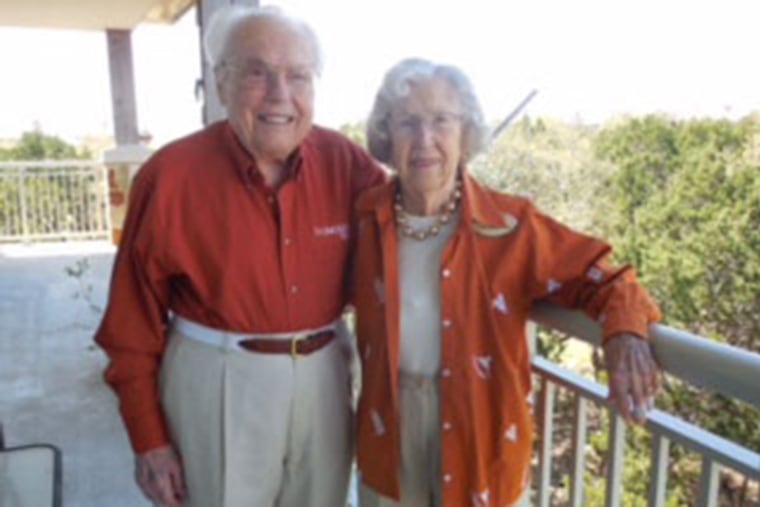 John Henderson and his wife of 77 years, Charlotte, live in Austin in the independent living section of Longhorn Village, a community of more than 360 seniors. They were the first people to move into the retirement community when it opened.