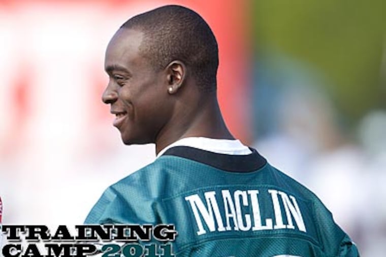 Jeremy Maclin has not practiced with the team at training camp. (Ed Hille/Staff Photographer)