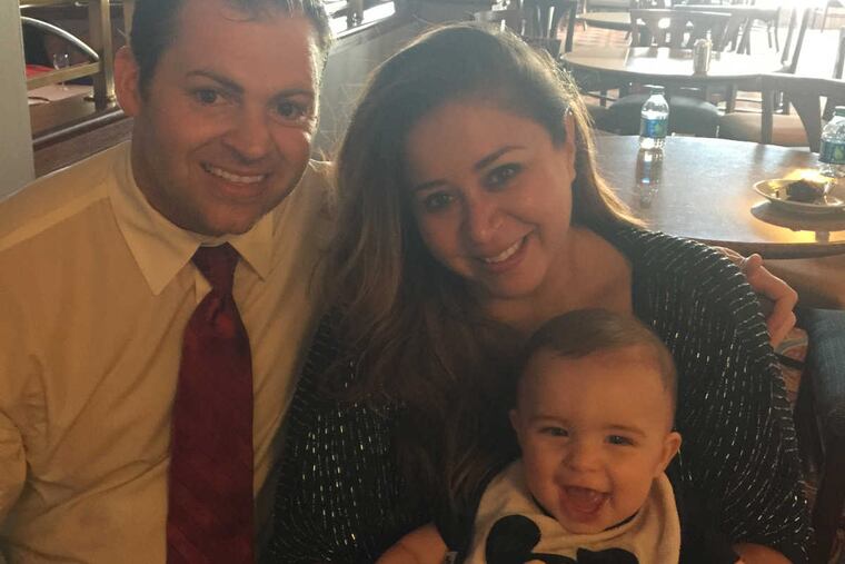 Francesca and Joe Centone, with their son Nicholas.