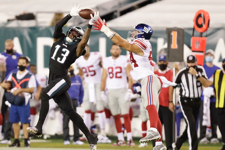 Eagles wide receiver Travis Fulgham was called up from the practice squad in Week 4 and has quickly become Carson Wentz’s favorite target.