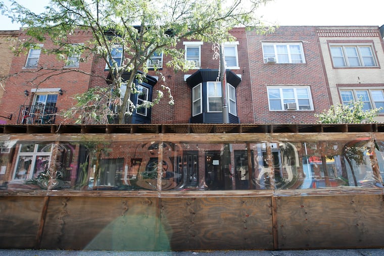 The streetery in front of the restaurant Laurel in the Passyunk Square neighborhood.