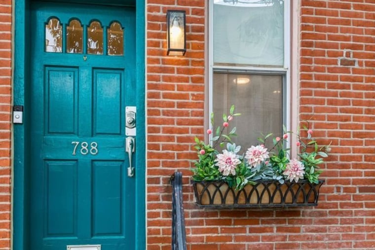 The front door of the Fairmount rowhouse.