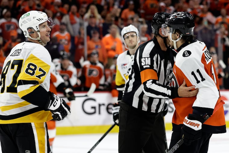 Travis Konecny was in and around the mayhem all night in a monumental win for the young Flyers.