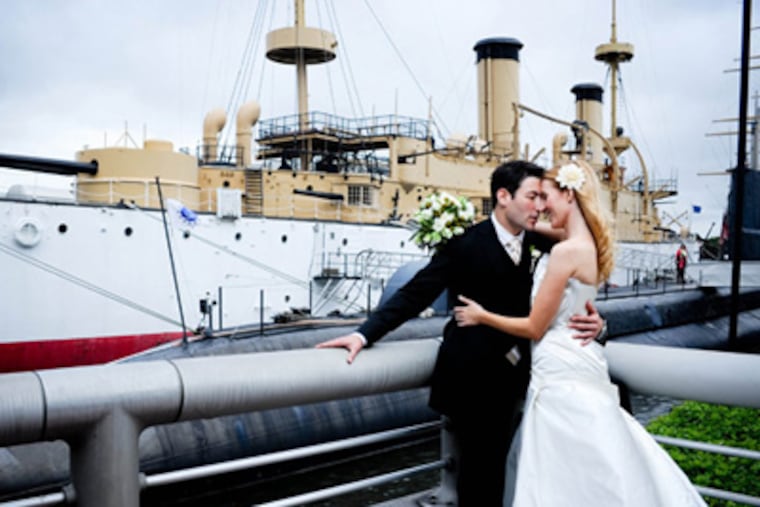 Matt Glass and Faye Allard were married May 23, 2010 at the Independence Seaport Museum in Philadelphia. (Kevin York Photography)