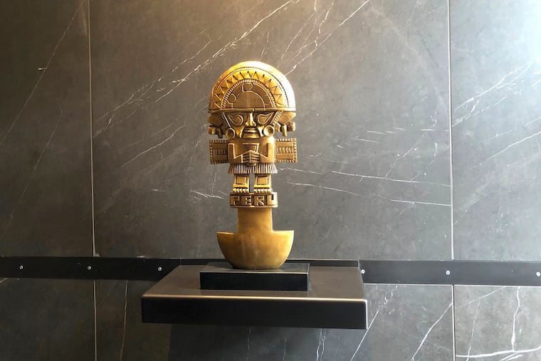 A decorative feature at Vista Peru, 20 S. Second St., on Feb. 19, 2018.