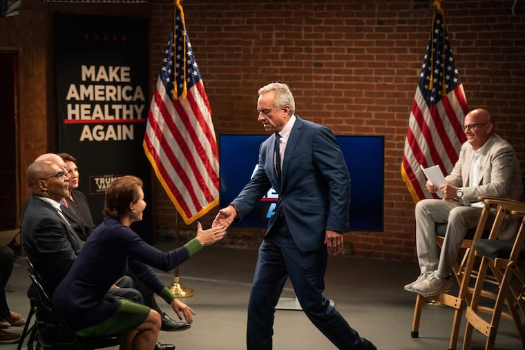 Robert F. Kennedy Jr. arrives at an event at 219 W. Rittenhouse St. in Philadelphia, Sept. 30, 2024.
