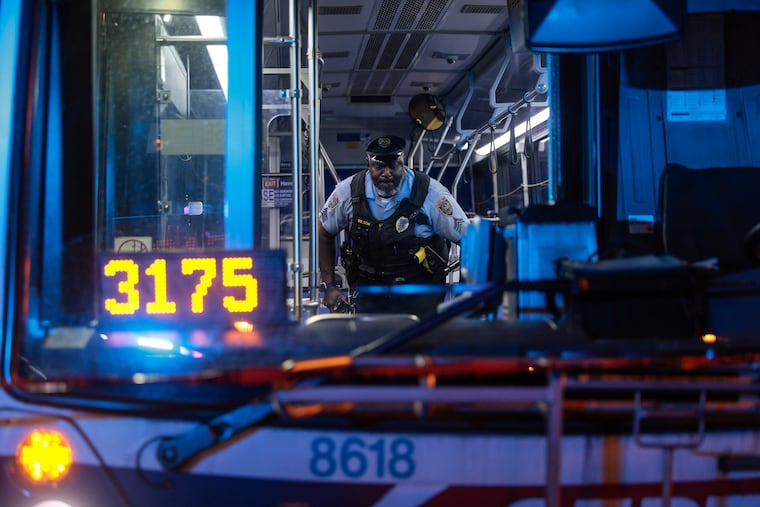 Police on the scene Bringhurst and Germantown Avenue where a young man was shot and later died on a 23 SEPTA bus at about 11pm, Wednesday, May 24, 2023