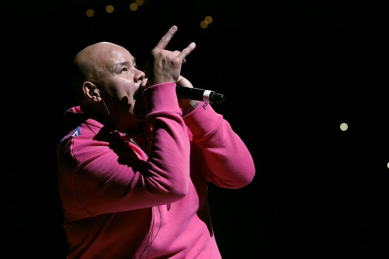 Rapper Fat Joe during a BIG3 basketball league game in Philadelphia.