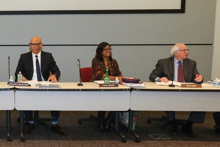 SRC member Farah Jimenez (center) resigned her seat Wednesday. Gov. Wolf will not replace her.