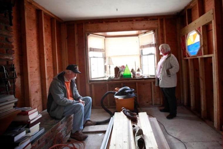 Laurel and Bill Haeser wonder about the future of their home on Cummings Place in Brigantine December 20, 2012. ( DAVID SWANSON / Staff Photographer )