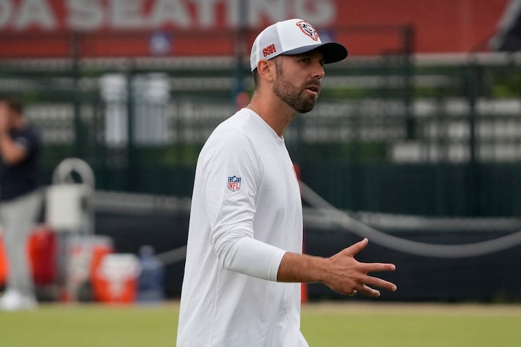 Chicago Bears offensive coordinator Declan Doyle emerged as a candidate to be the Eagles' next OC on Thursday.