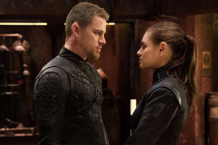 You're my only hope: Channing Tatum and Mila Kunis in the sci-fi fantasy adventure "Jupiter Ascending."