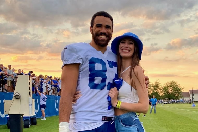 Daisy Foko and her fiancé Kylen Granson during his time with the Indianapolis Colts.