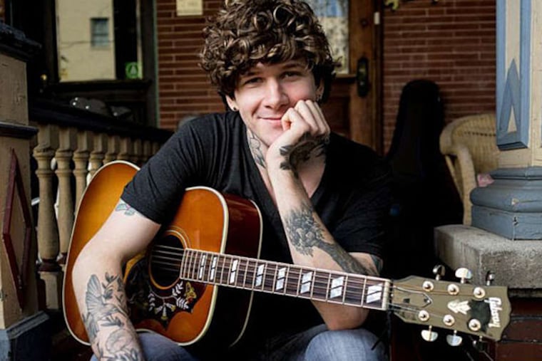 "The Voice" contestant Matt McAndrew at his home in West Philadelphia.