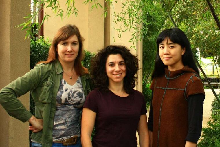 "Lost in the Meadow" playwright Lisa D'Amour, director Katie Pearl, and designer Mimi Lien.