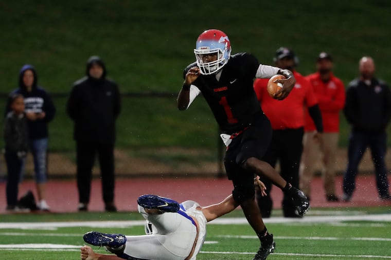 Pennsauken's Deswa Evans (right) is leading the Indians offense this season.