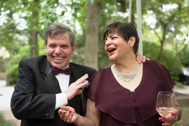 Annmarie Kelly and Joseph Eagle at their most recent wedding and the launch of their current marriage in 2018, at the Faunbrook Bed & Breakfast.