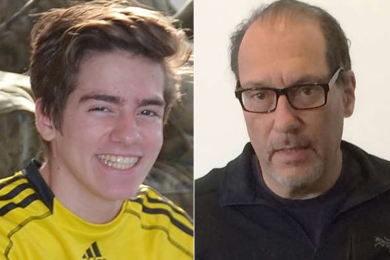 Farid Naib (right) was not aware his son, Cayman (left) knew about the gun bought years earlier to protect the family. Cayman took his own life in March.