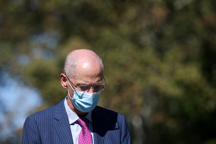 Philadelphia's former health commissioner, Thomas Farley, during a news conference about the coronavirus in September 2020.
