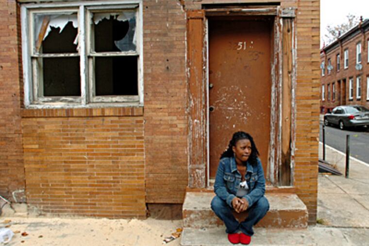 This abandoned house, though not in North Philadelphia, was the subject of one of Imani Sullivan's photos for the "Witnesses to Hunger" project. (Clem Murray / Staff Photographer)