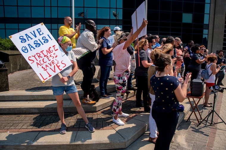 Rachel Sullivan (left) with the Hazel Project in Morris County during a in Atlantic City in July.