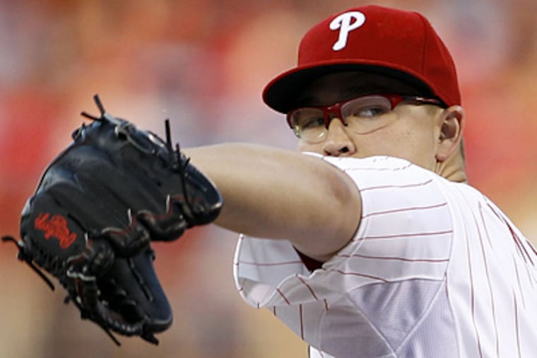 Vance Worley allowed only one run over seven innings in Wednesday's win over the Red Sox. (Yong Kim / Staff Photographer)