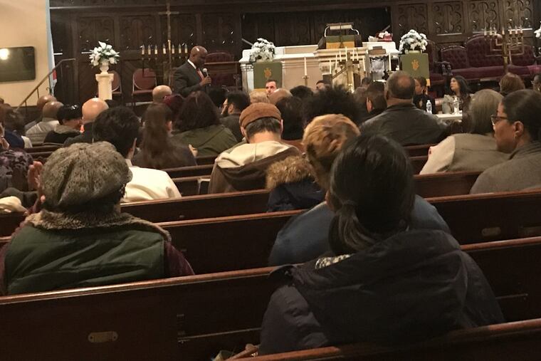 At a panel discussion organized by Solomon Jones (pictured), more than 200 people filled Mt. Tabor AME Church in North Philadelphia to demand answers about Philadelphia city officials and their support of Comprehensive User Engagement Sites (CUES).