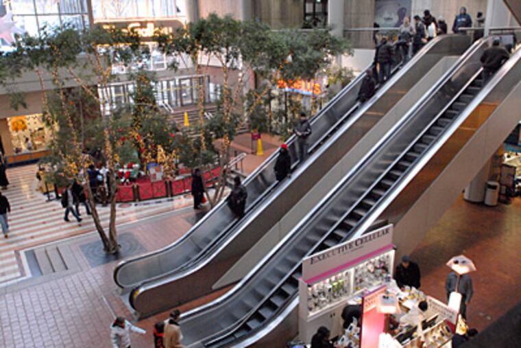 A judge sentenced more youths in one of two flash mobs Feb. 16 and March 3 that descended in Center City at locations such as the Gallery. File. (April Saul / Staff)