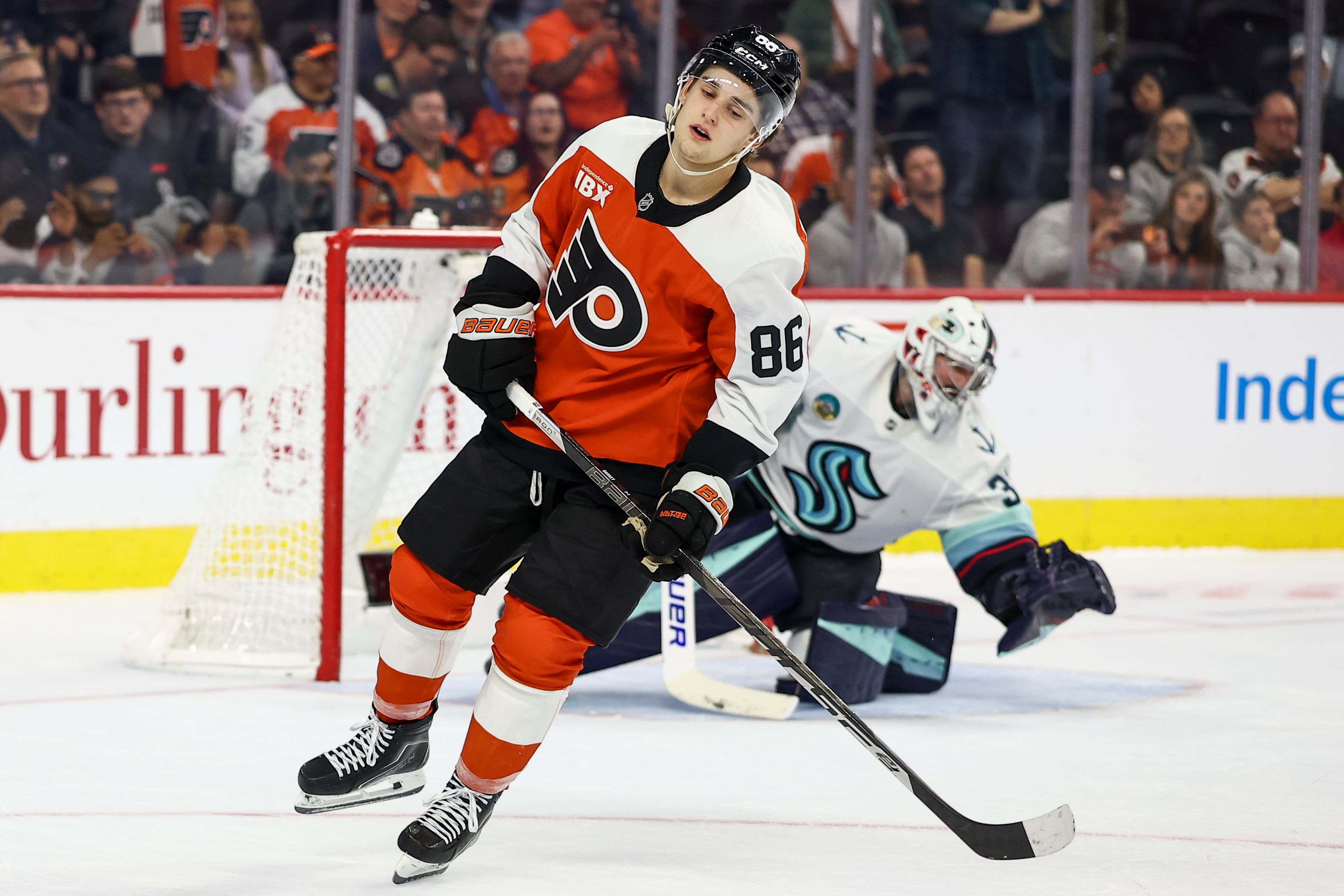 Flyers battle back to force a shootout, but lose eighth straight game in 3-2 defeat vs. Kraken