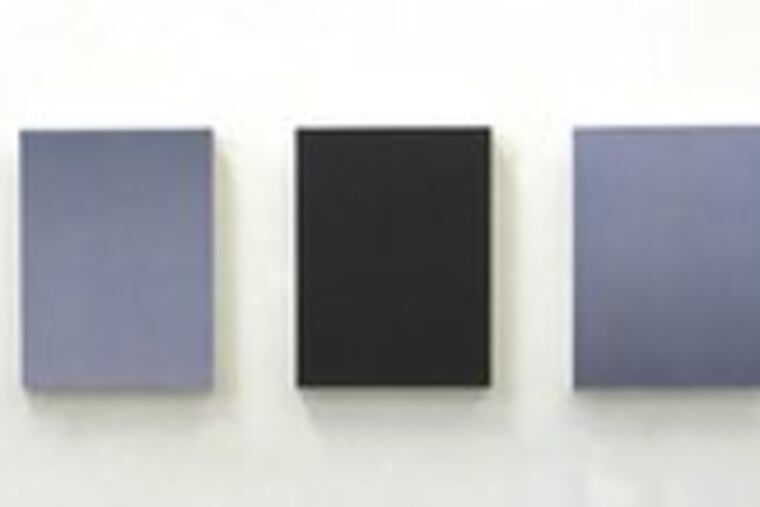 The Mel Davis show at Larry Becker includes this new work in her "Leptis Magna" series.