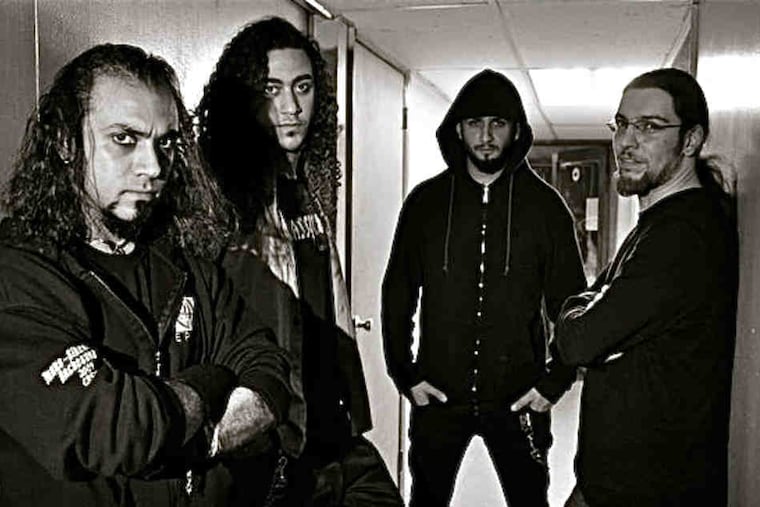 The thrash-metal band Acrassicauda , which formed in Iraq during the last years of the Saddam Hussein regime, performed Thursday at Johnny Brenda's.