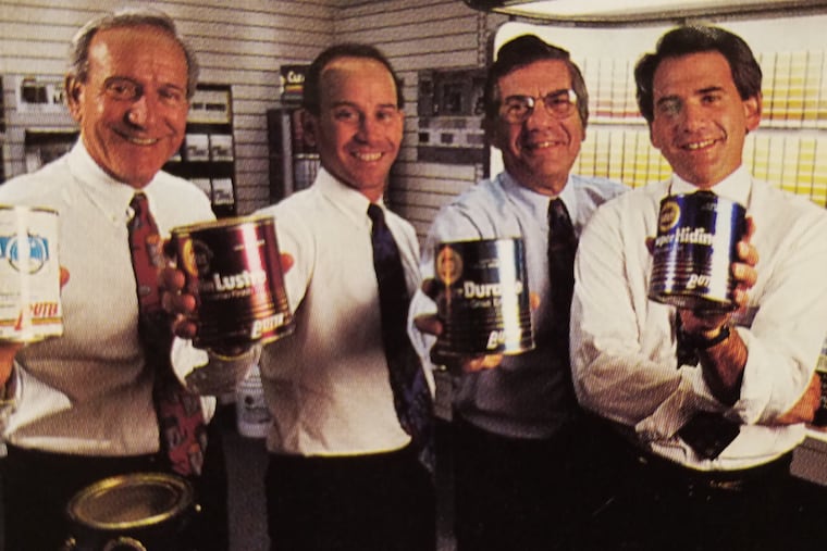 Ty Steinberg, Michael Steinberg, Max Buten and Gary Steinberg at a Buten Paints store. Ty Steinberg of Elkins Park was president of the family business.