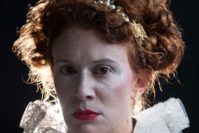 Krista Apple-Hodge plays Elizabeth I in "Mary Stuart" from the Philadelphia Artists Collective. (Kate Raines/Plate 3 Photography)