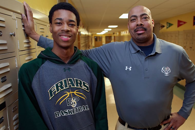 Bonner-Prendergast sophomore Jake Wilson and his father, Ron.