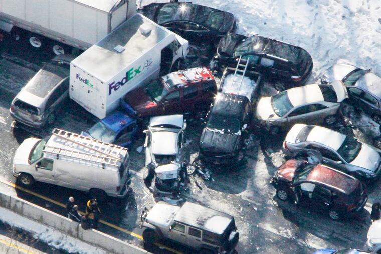 At least 30 were injured in last month’s pileup on the turnpike between Willow Grove and Bensalem.