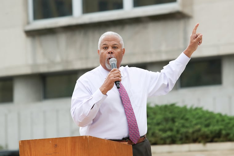 Pennsylvania State Sen. Anthony H. Williams speaks during a rally in 2022. He said he is "sounding an alarm" about a package of judicial appointments moving forward in Harrisburg that does not include Philadelphia, where nine seats are vacant.