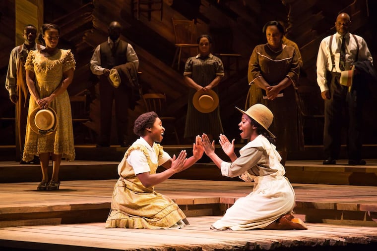 Cynthia Erivo (left) and Joaquina Kalukango in "The Color Purple," Dec. 12-17 at the Forrest Theatre.