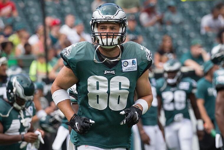 Zach Ertz on the Eagles use of three-tight end sets this season: 'We think it could be a big staple of the offense.'