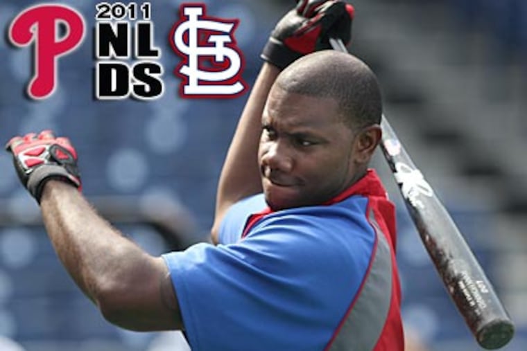 "It's kind of uplifting when we know we're going to have our full lineup out there," Ryan Howard said. (Michael Bryant/Staff Photographer)