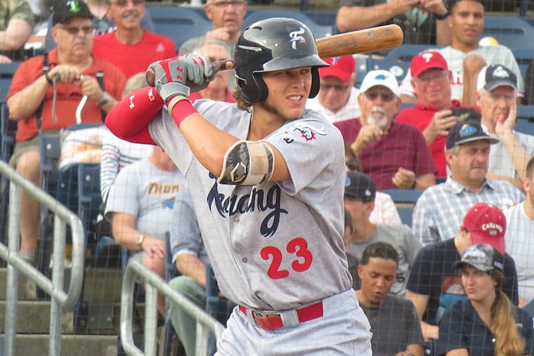 Alec Bohm with the Reading Phillies.
