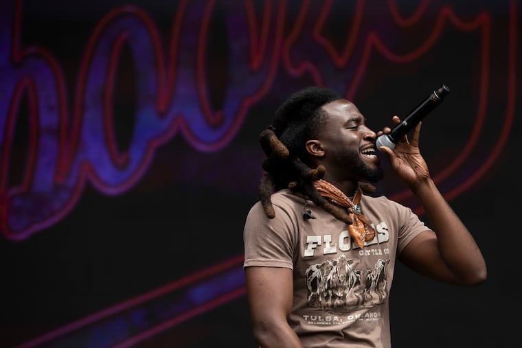 Shaboozey performs during the Roots Picnic at the Mann Center in Philadelphia on Sunday, June 2, 2024.