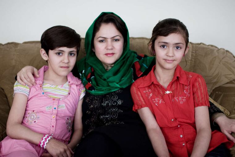 Fawzia Koofi with daughters Shohra (left) and Shaharzad, pictured in 2011.