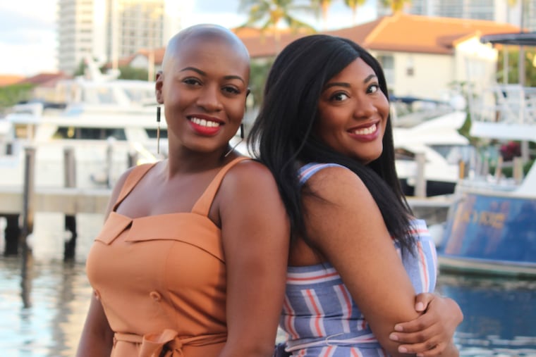 Penn student Maritza Moulite (right) and her sister Maika, authors of "One of the Good Ones."