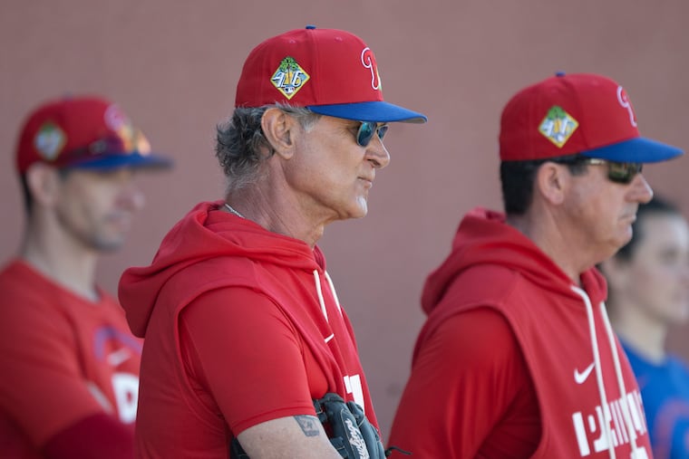 Don Mattingly (left) moves in as interim manager of the Phillies after the firing of Rob Thomson.