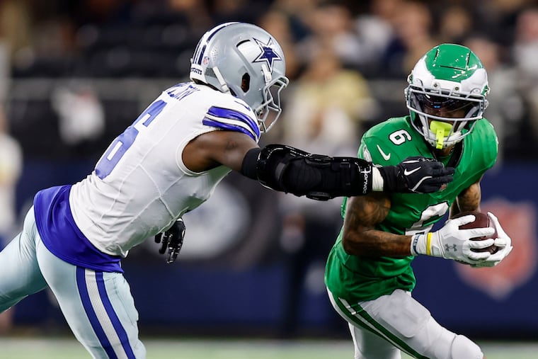 Eagles wide receiver DeVonta Smith is available to play against the Chicago Bears on Friday.