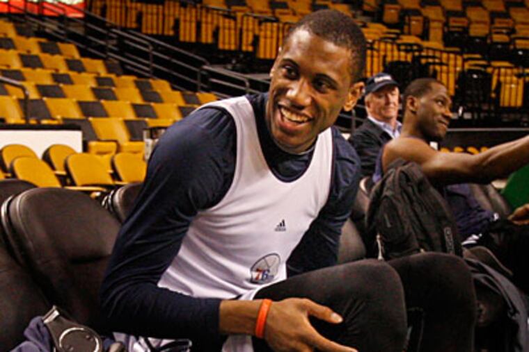 Thaddeus Young clarified the cause of his injury after Sunday's Sixers film session. (Ron Cortes/Staff Photographer)