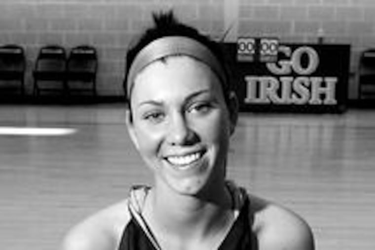 Notre Dame guard Devon Kane is eager to make up for lost time. The Villanova recruit missed most of her team's games last season because of a torn right anterior cruciate ligament.