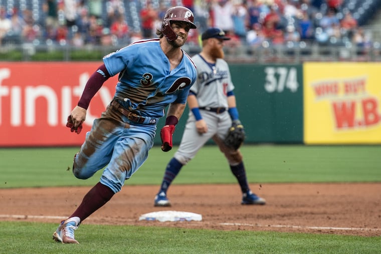 Bryce Harper and the Philadelphia Phillies host the Dodgers in Philadelphia this weekend.