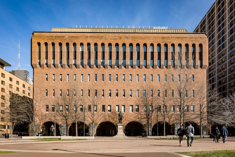 The Scott Memorial Library on Jeffersoon's campus is a mid-20th century variation on a medieval redoubt.